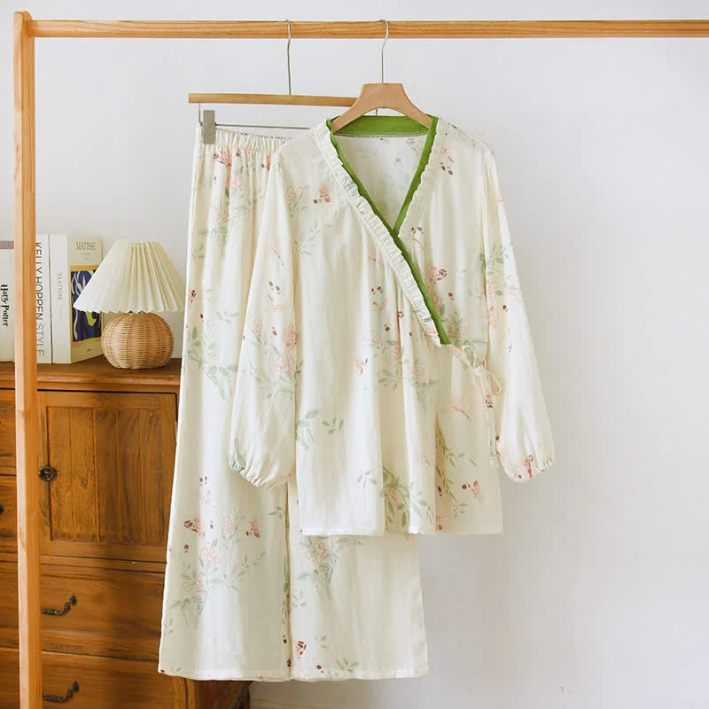 Premium Material Ownkoti Bamboo Fiber Rustic Pajama Set Contemporary