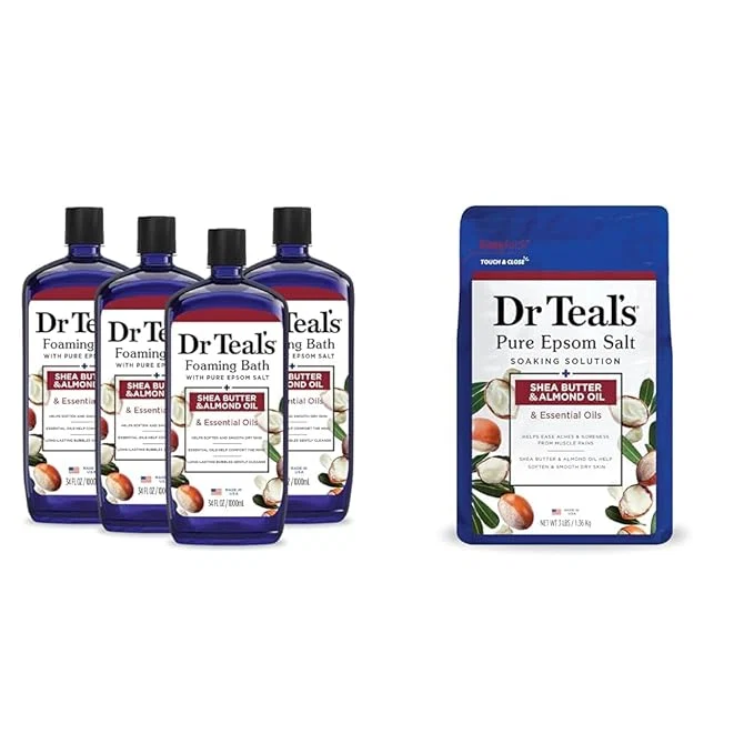 High-Performance Dr Teal's Foaming Bath with Pure Epsom Salt Shea Butter Almond 34 fl oz First-Class