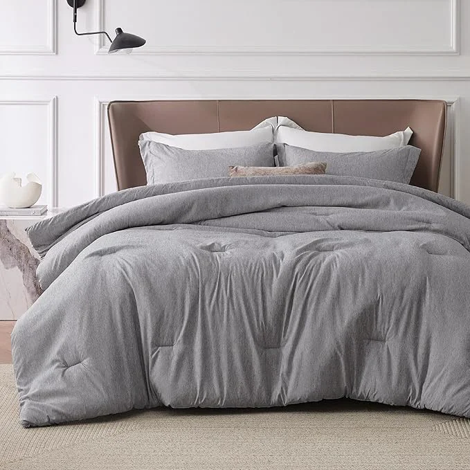 Consistent Bedsure Oversized Queen Comforter Set - Dark Grey Soft Bedding for All Seasons Cationic Dyed Bed Set 3 Pieces 1 Oversized Queen Size Comforter 98 quot x98 quot and 2 Pillow Shams 20 quot x26 quot 2 quot Reliable