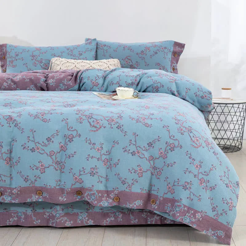Comfortable Ownkoti Wintersweet Cotton Gauze Jacquard Bedding Set 4pcs Premium