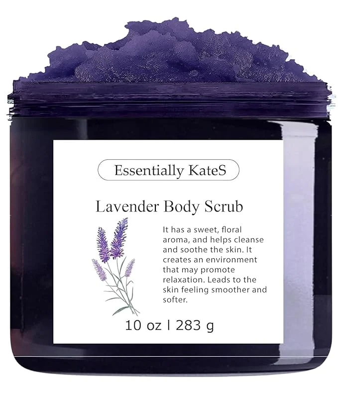 Advanced Lavender Salt Scrub 10 oz – Natural Exfoliating Body Scrub Professional