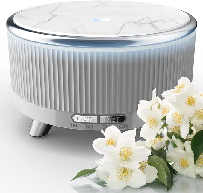 Contemporary Diffusers for Essential Oils Large Room 500ml Aromatherapy Diffuser，7 Colors Powerful