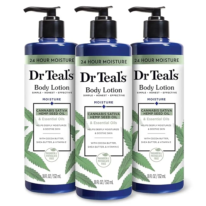 High-Performance Dr Teal's Body Lotion Cannabis Sativa Hemp Seed Oil Essential Oils 18 fl oz Fashionable