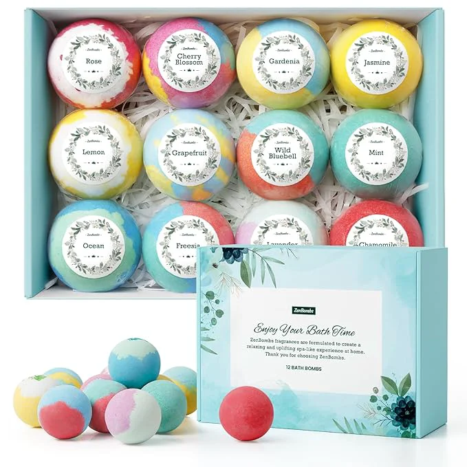 World-Class ZenBombs Bath Bombs for Women Stocking Stuffers Mothers Day Presents for Mom Breathable