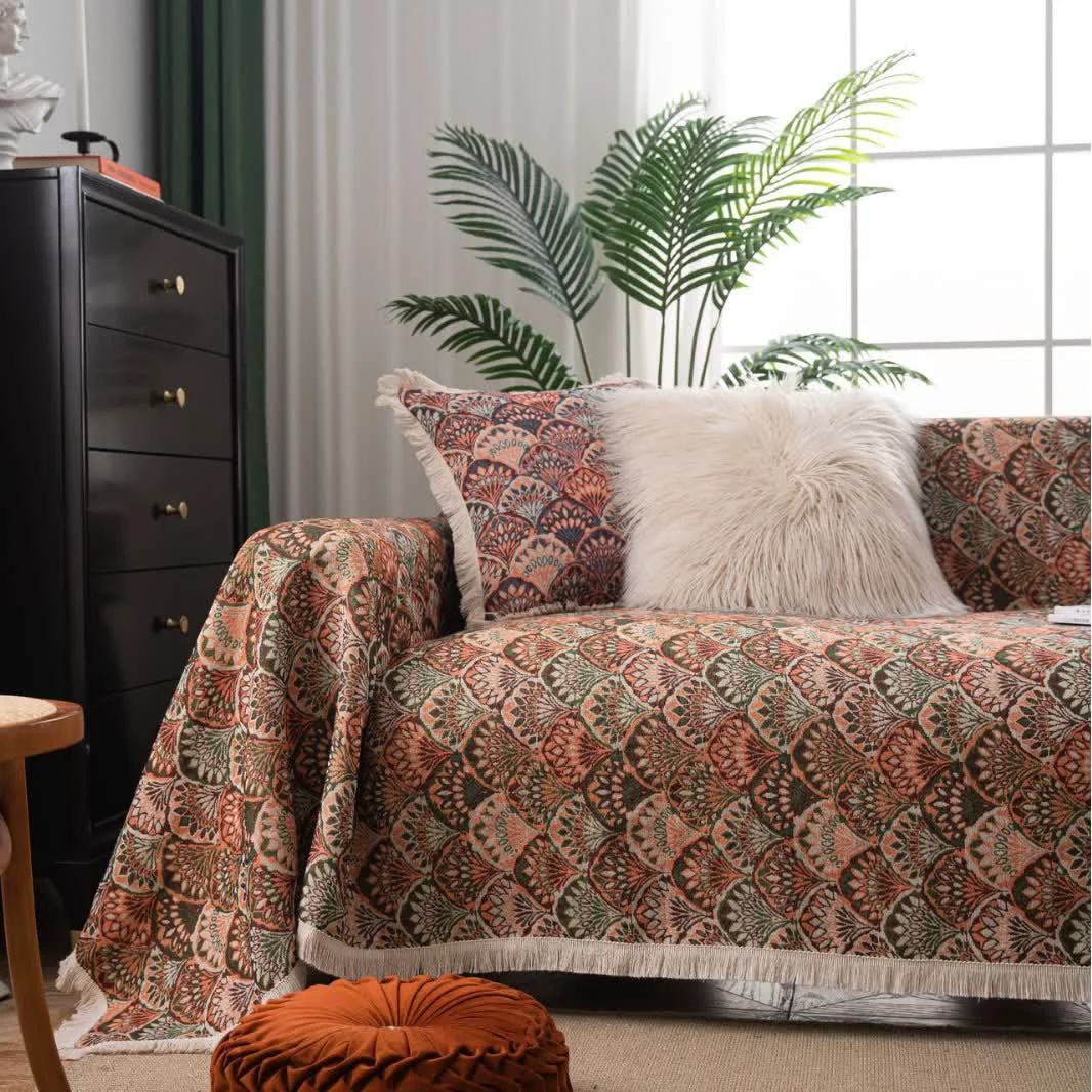 Artisan Ownkoti Art Deco-Inspired Tapestry Sofa Cover World-Class