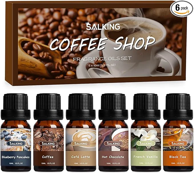Organic SALKING Coffee Shop Fragrance Oils Set Premium Essential Oils Set Professional