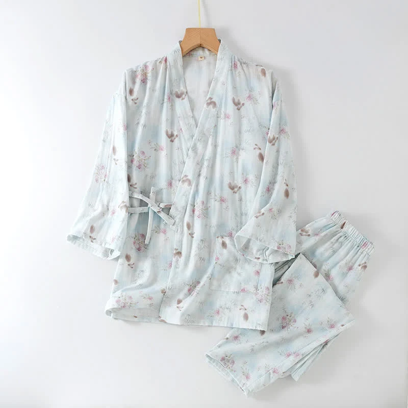 Consistent Ownkoti Bamboo Rabbit Cotton Gauze Japanese Pajamas Fine