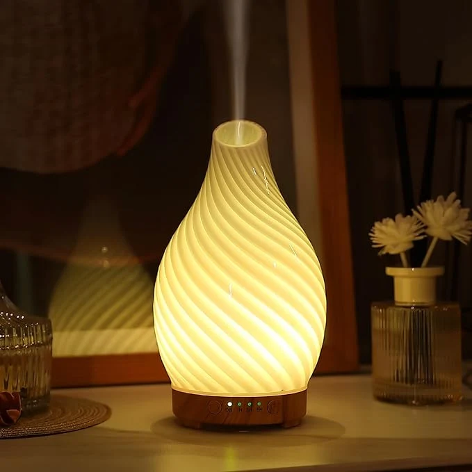 Casual INRORANS Art Glass Essential Oil Diffuser - 160ml Ultrasonic Cool Mist Scent Sustainable