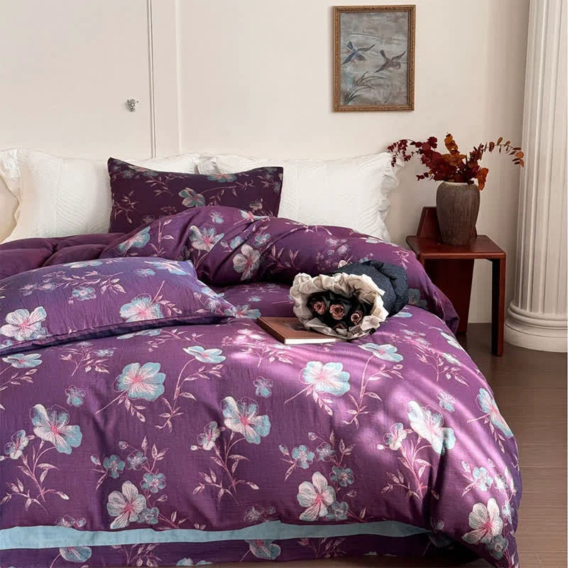 Solid Ownkoti Nature-Inspired Cotton Gauze Bedding Set 4PCS Elite
