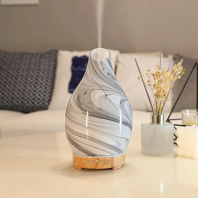 Premium Essential Oil Diffuser Art Glass Ultrasonic Aromatherapy Diffuser Detailed
