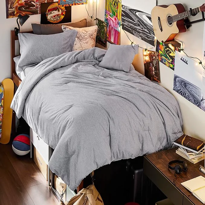 Exclusive Bedsure Twin Twin XL Comforter Set - Grey Soft Bedding for All Seasons Cationic Dyed Bed Set 2 Pieces 1 Twin Size Comforter 68 quot x88 quot and 1 Pillow Sham 20 quot x26 quot 2 quot Solid