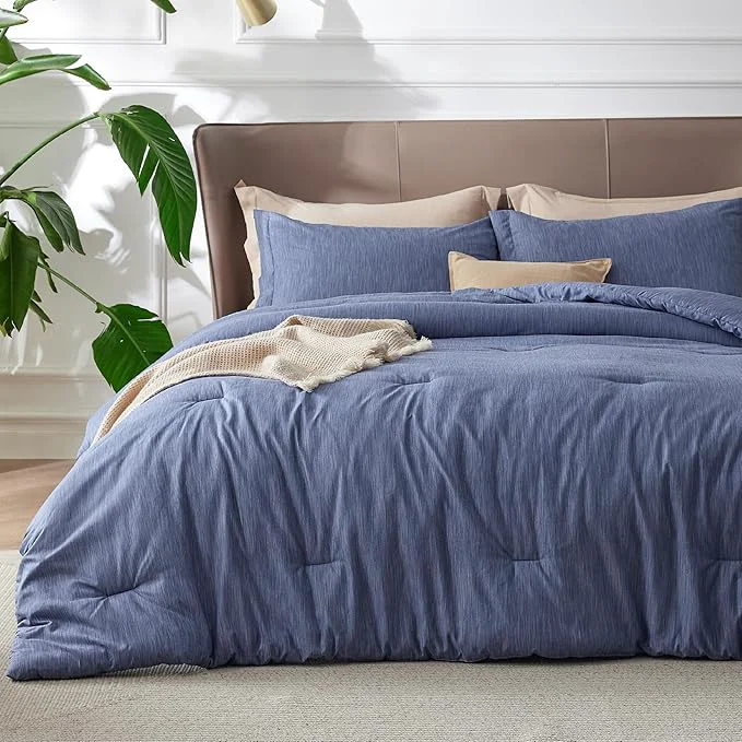 Practical Bedsure Full Comforter Set - Infinity Blue Soft Bedding for All Seasons Cationic Dyed Bed Set 3 Pieces 1 Full Size Comforter 82 quot x86 quot and 2 Pillow Shams 20 quot x26 quot 2 quot Luxury