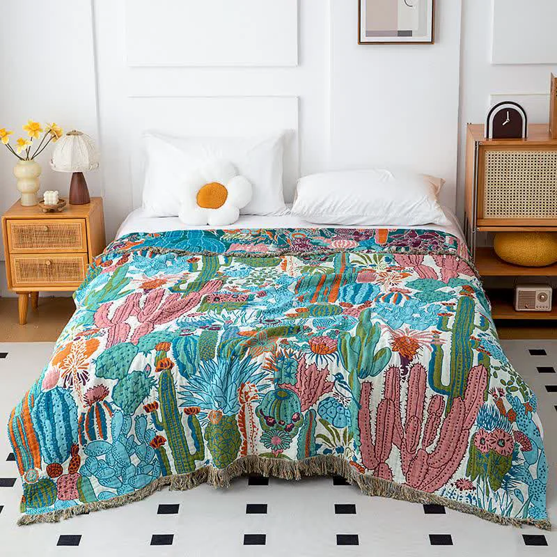Authentic Ownkoti Cactus Organic Cotton Gauze Quilt Certified