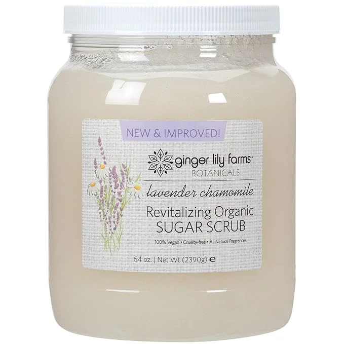 Superior Ginger Lily Farms Botanicals Revitalizing Organic Sugar Scrub All-Natural Skin Green