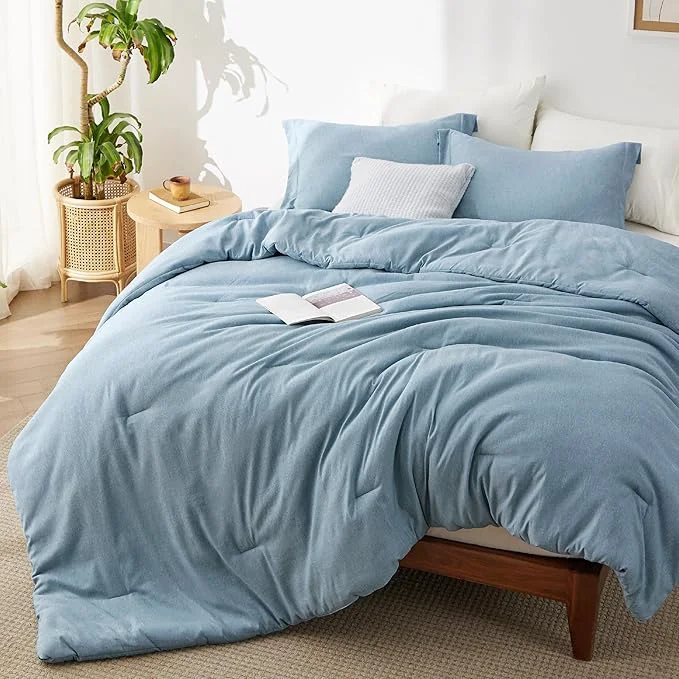 Selected Bedsure King Size Comforter Set - Storm Blue Soft Bedding for All Seasons Cationic Dyed Bed Set 3 Pieces 1 King Size Comforter 104 quot x90 quot and 2 Pillow Shams 20 quot x36 quot 2 quot Artisan