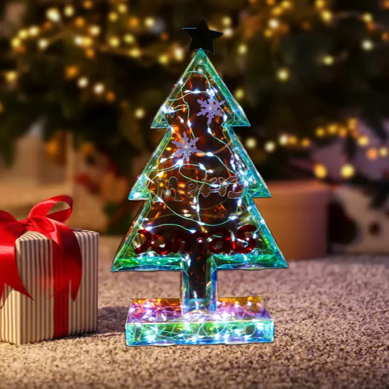 Efficient Ownkoti 3D Christmas Tree Infinity Lights Decoration Unique