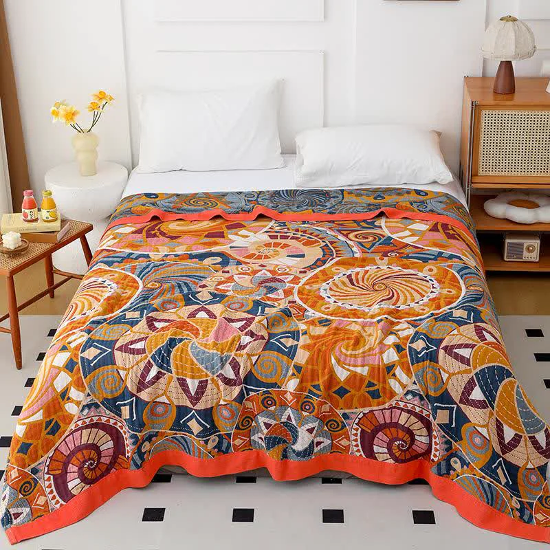Genuine Ownkoti Bohemian Style Cotton Gauze Muslin Quilt Lightweight