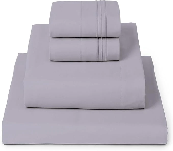 Fine Mellanni California King Sheets Set - 4 PC Iconic Collection Bedding - Hotel Luxury Extra Soft Cooling Bed Sheets - Wrinkle Fade Stain Resistant Cal King Lavender Optimized