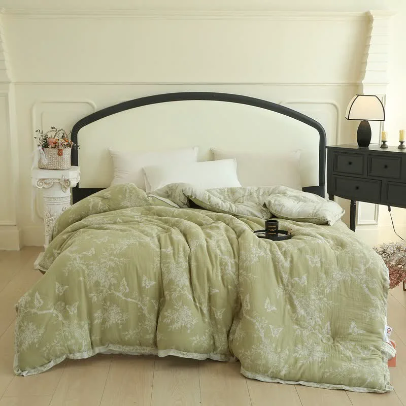 Outstanding Ownkoti Branch Butterfly Cotton Gauze Jacquard Quilt Safe