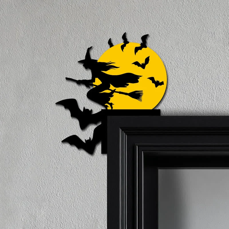 Convenient Ownkoti Witch amp Bats Halloween Door Corner Decoration Green