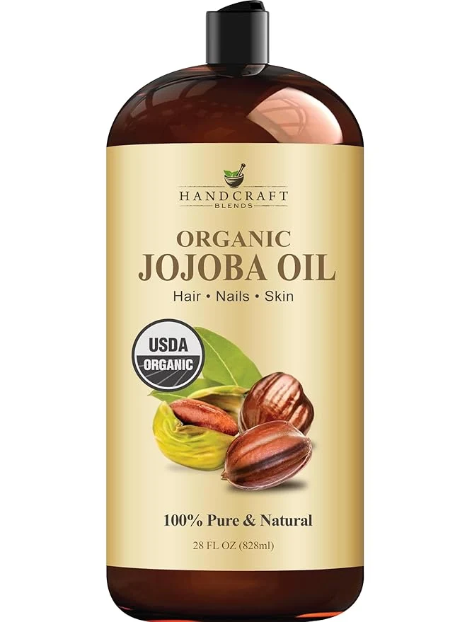 Handcraft Blends USDA Organic Jojoba Oil Cold-Pressed 28 Fl Oz Pure Sustainable