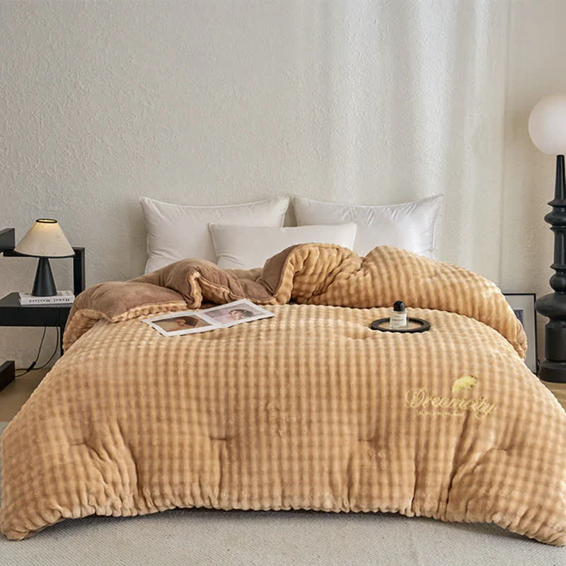 First-Class Ownkoti Solid Color Fluffy Textured Warm Blanket Smooth