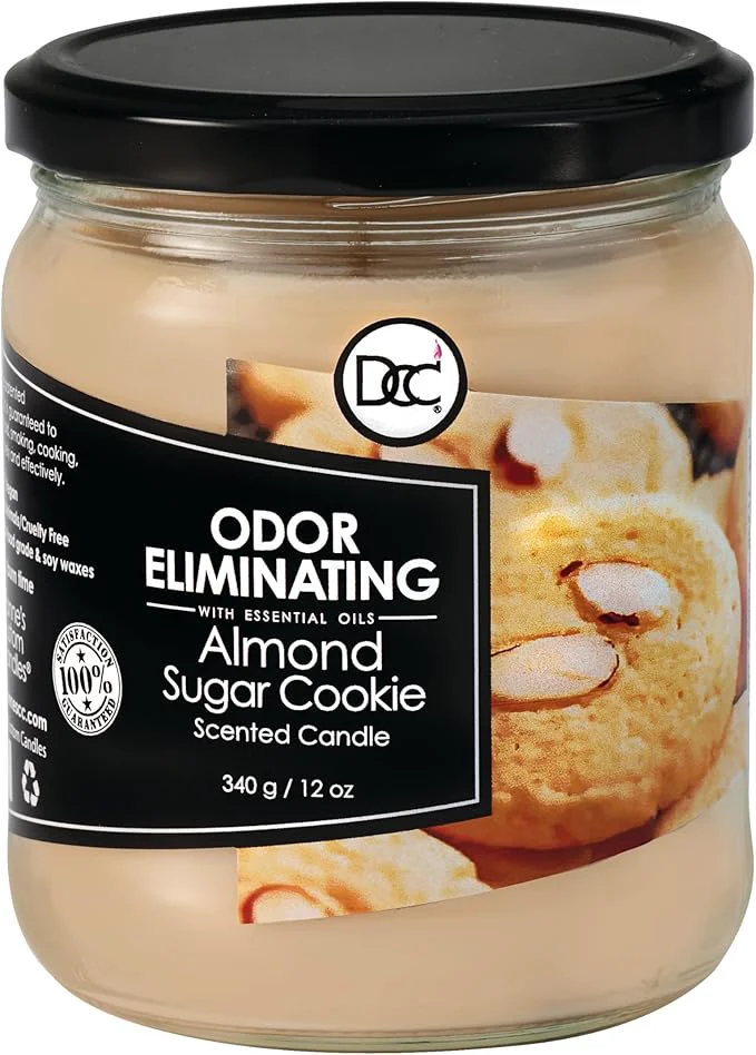 Practical Almond Sugar Cookie Odor Eliminating Highly Fragranced Candle Functional
