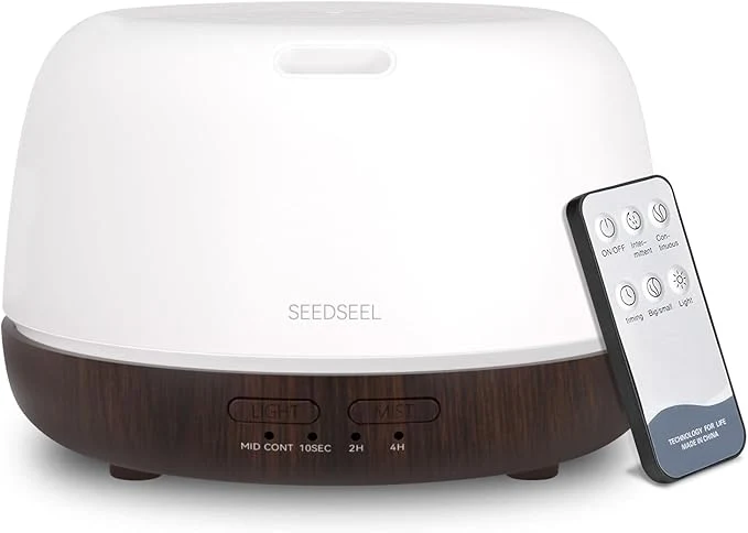 Breathable SEEDSEEL 300ML Essential Oil Diffuser Small Aromatherapy Diffuser Contemporary