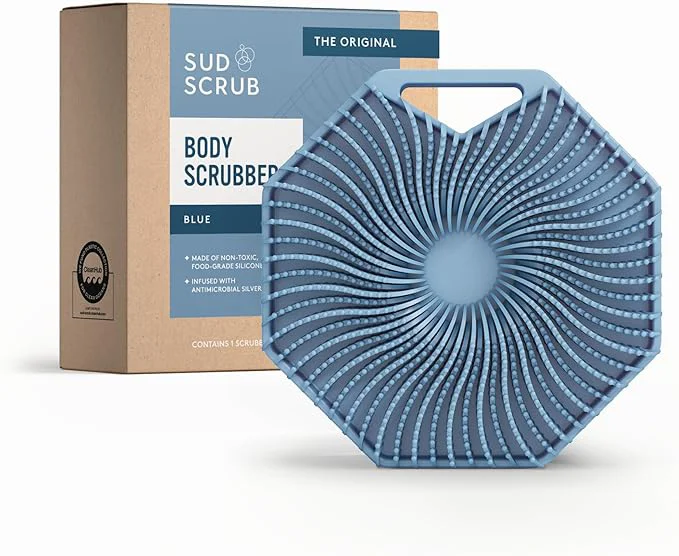 Original Design Sud Scrub® Antimicrobial Silicone Body Scrubber Exfoliating Body Brush Powerful