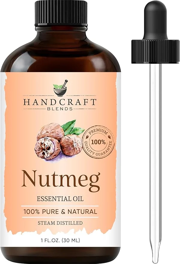 Specialty Handcraft Blends Nutmeg Essential Oil – 1 Fl Oz – Pure and Natural – Contemporary