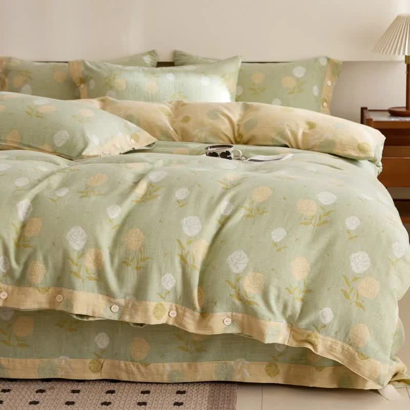 Prestigious Ownkoti Pastel Rose Jacquard Cotton Gauze Bedding Elite