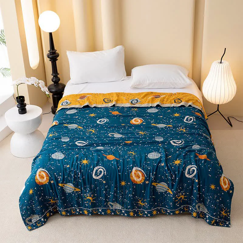 Environmentally Friendly Ownkoti Dreamy Galaxy Cotton Reversible Quilt Premium Material