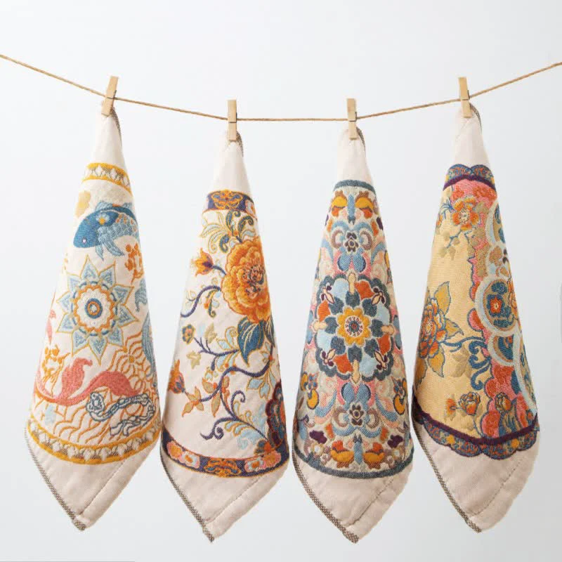 Quality Ownkoti Vintage Floral Cotton Kitchen Absorbent Towel Reusable