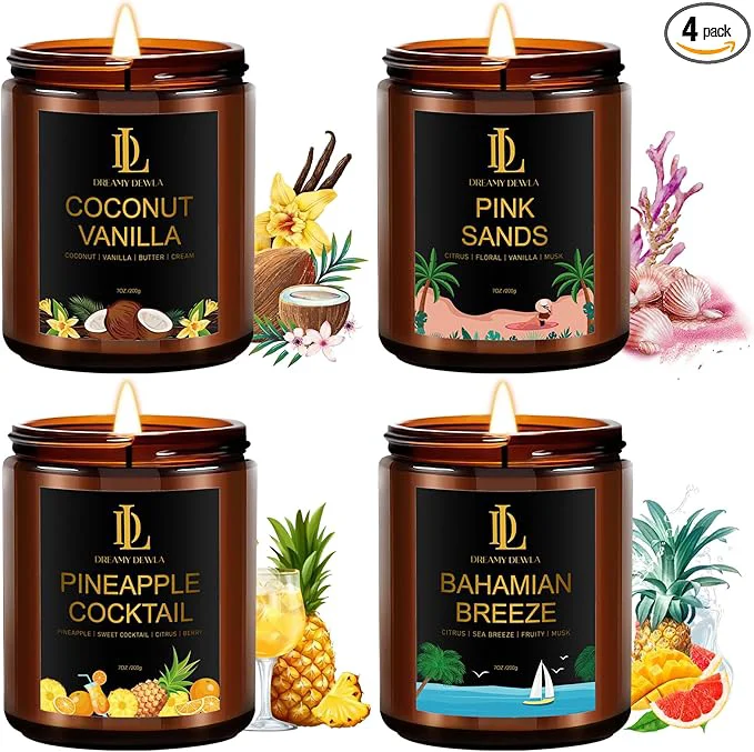 Optimized Scented Candles Set 4 Pack Soy Candles High-Quality