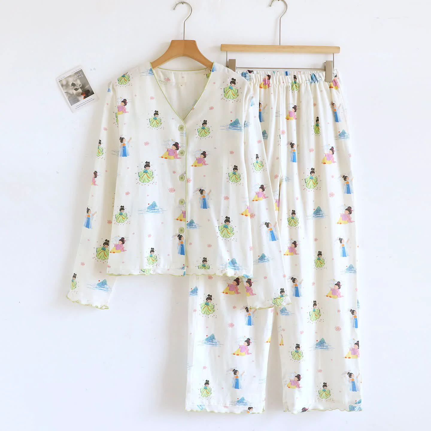 Crafted Ownkoti Oriental Cartoon Princess Cotton Gauze Loungewear Dependable