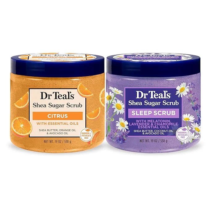 Natural Dr Teal's Shea Sugar Body Scrub Daytime Nighttime Professional