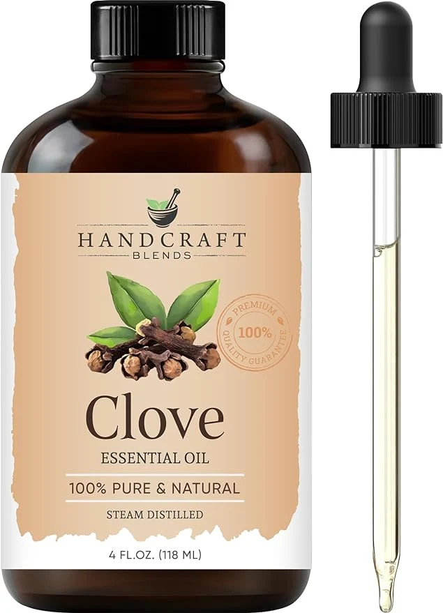 Durable Handcraft Blends Clove Essential Oil – Huge 4 Fl Oz – Pure and Natural – Recyclable