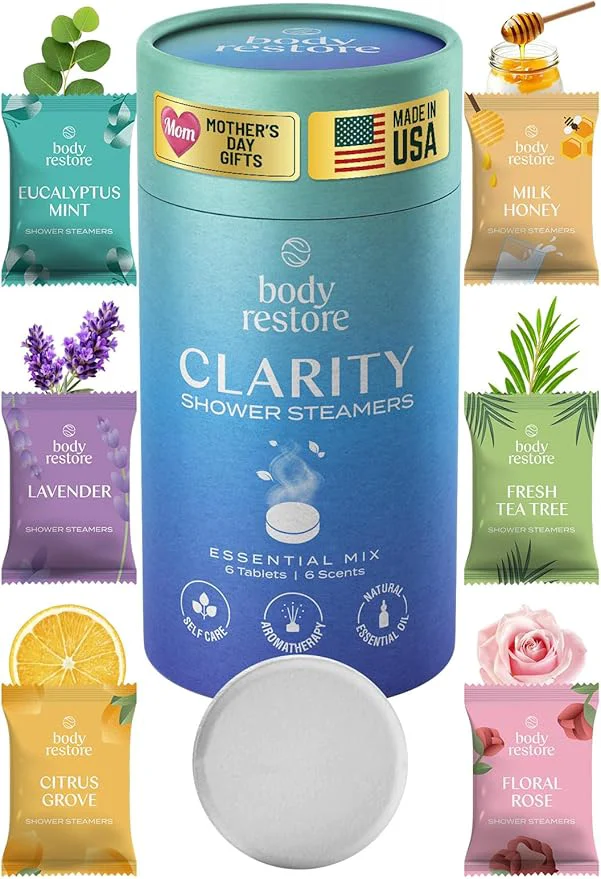 Luxury Body Restore Shower Steamers Aromatherapy 6 Pack – Mothers Day Gifts Flexible