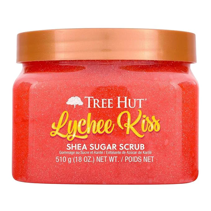 Advanced Tree Hut Lychee Kiss Shea Sugar Scrub Exfoliating Hydrating Moisturizing Casual