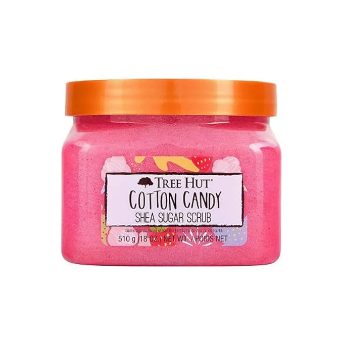 Fine Crafted Tree Hut Cotton Candy Shea Sugar Scrub Exfoliating Hydrating Moisturizing High-End