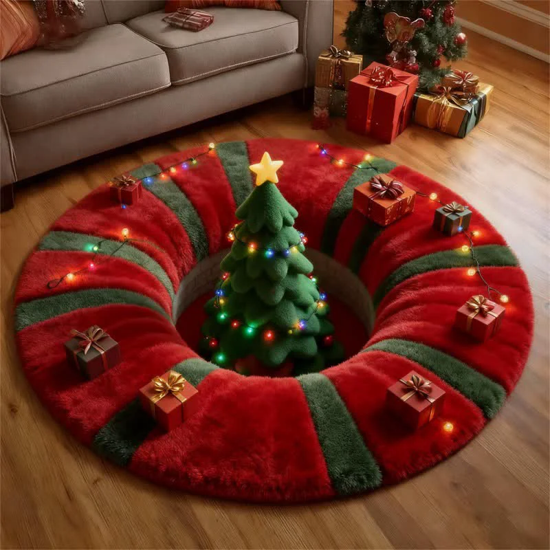 High-Performance Ownkoti Christmas Tree 3D Effect Rug Elite