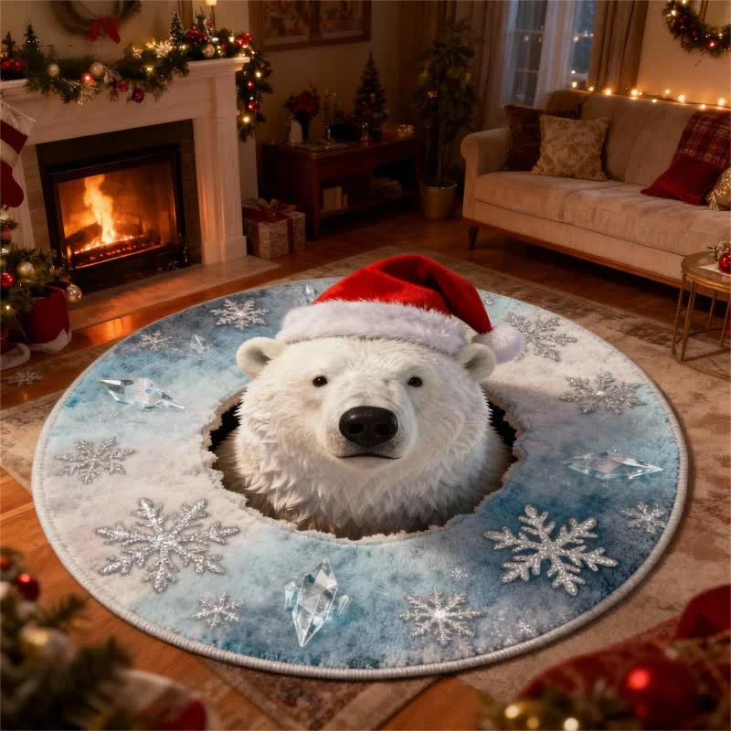 First-Class Ownkoti Christmas Inspires 3D Effect Rug Clean