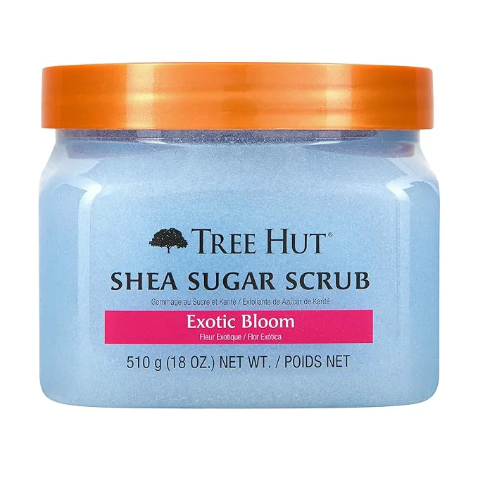 Green Tree Hut Exotic Bloom Shea Sugar Scrub Exfoliating Hydrating Moisturizing Elite