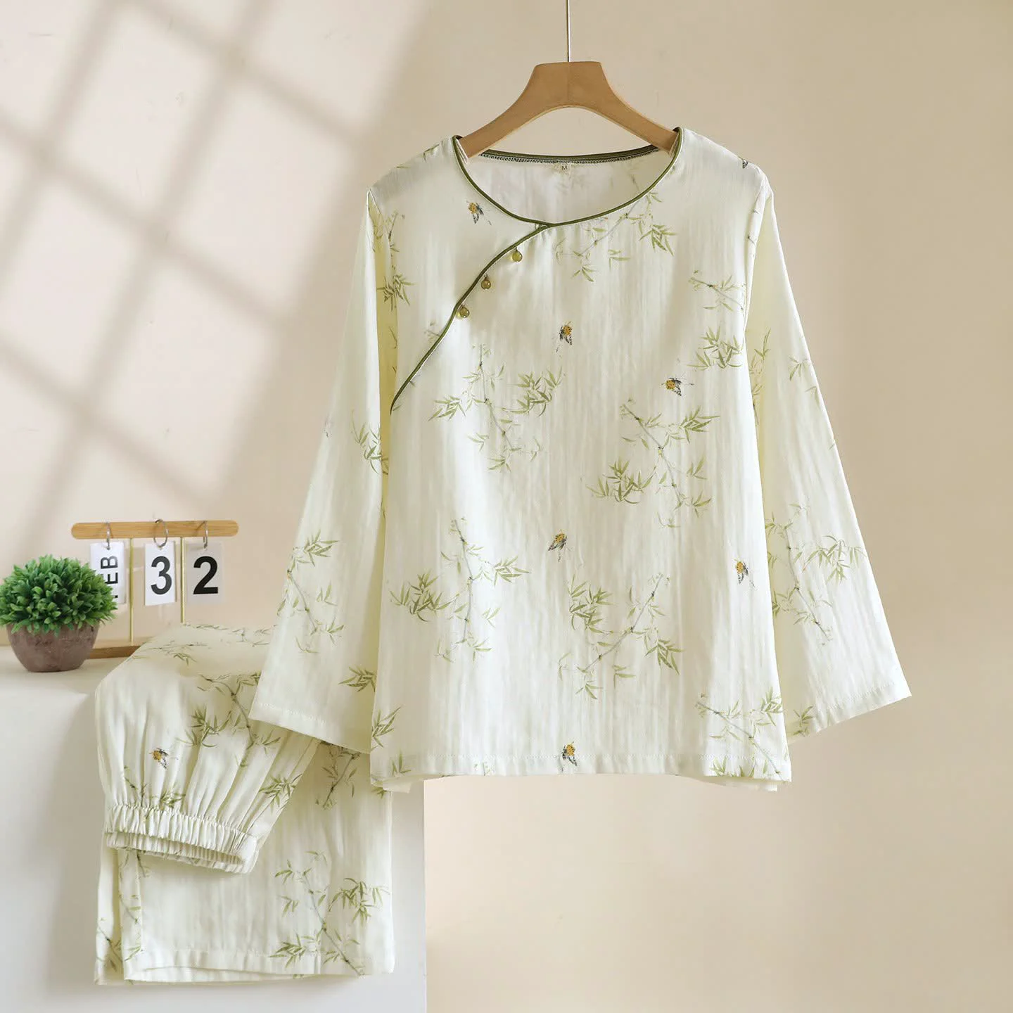 Verified Ownkoti Oriental-inspired Bamboo Butterfly Cotton Loungewear User-Friendly