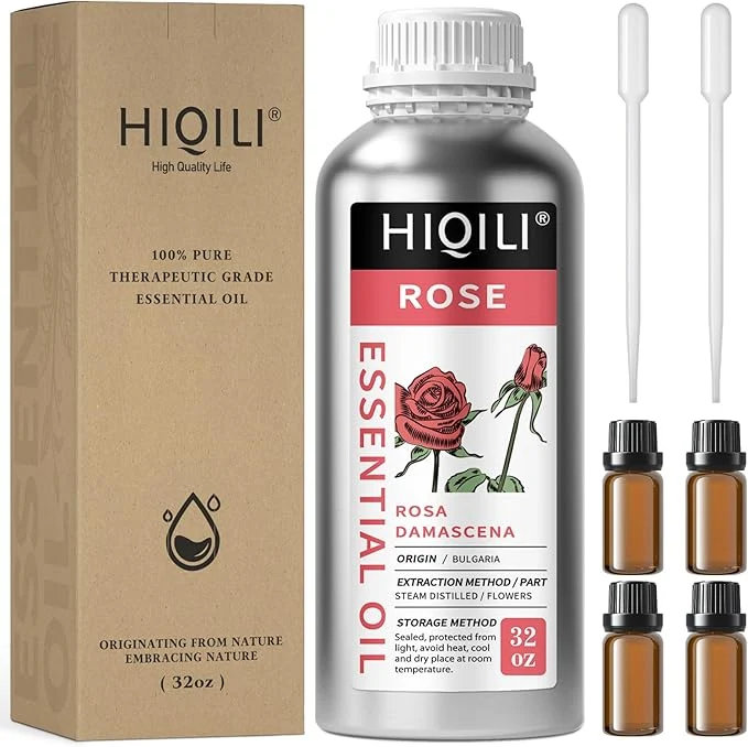 Artisan HIQILI 32 Fl Oz Rose Essential Oil Huge Value Size Undiluted Rose Oil Responsible