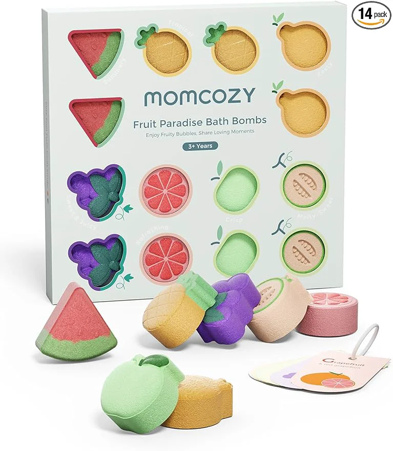 High-End Momcozy 14-Pack Fruit Bath Bombs Eco-Friendly