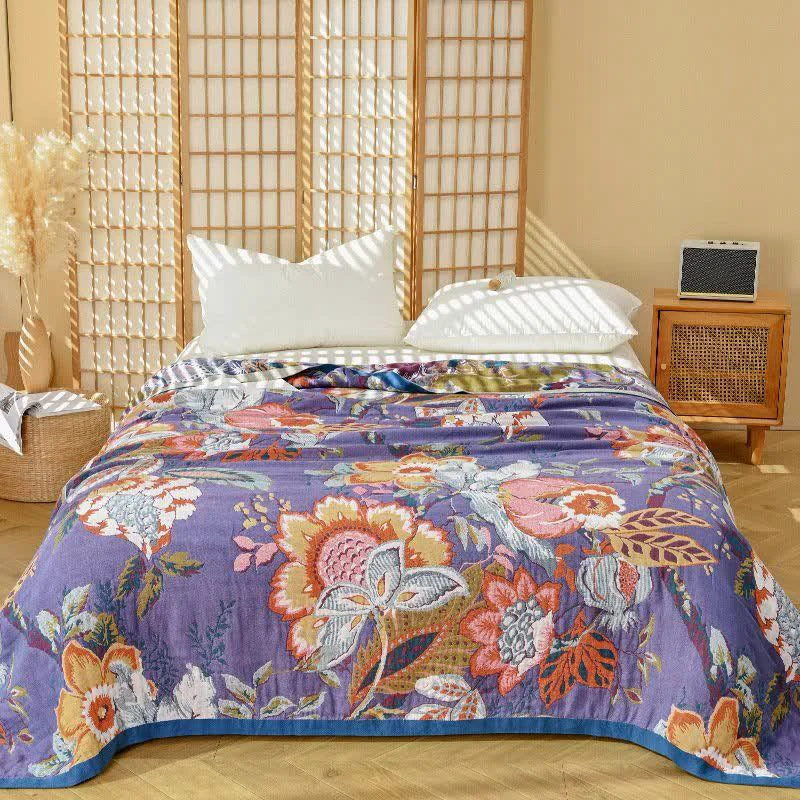 Elite Ownkoti Dreamy Floral Pure Cotton Gauze Quilt Proven