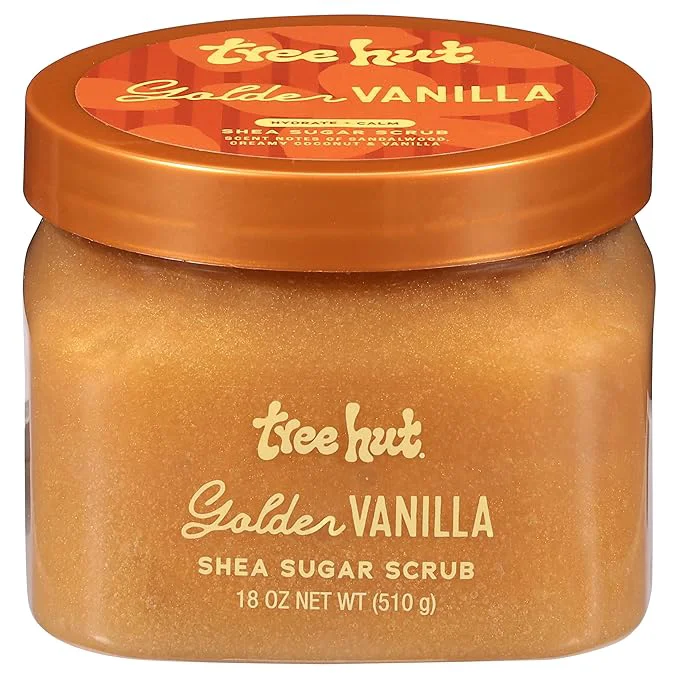 First-Class Tree Hut Golden Vanilla Shea Sugar Scrub Exfoliating Hydrating Moisturizing Professional