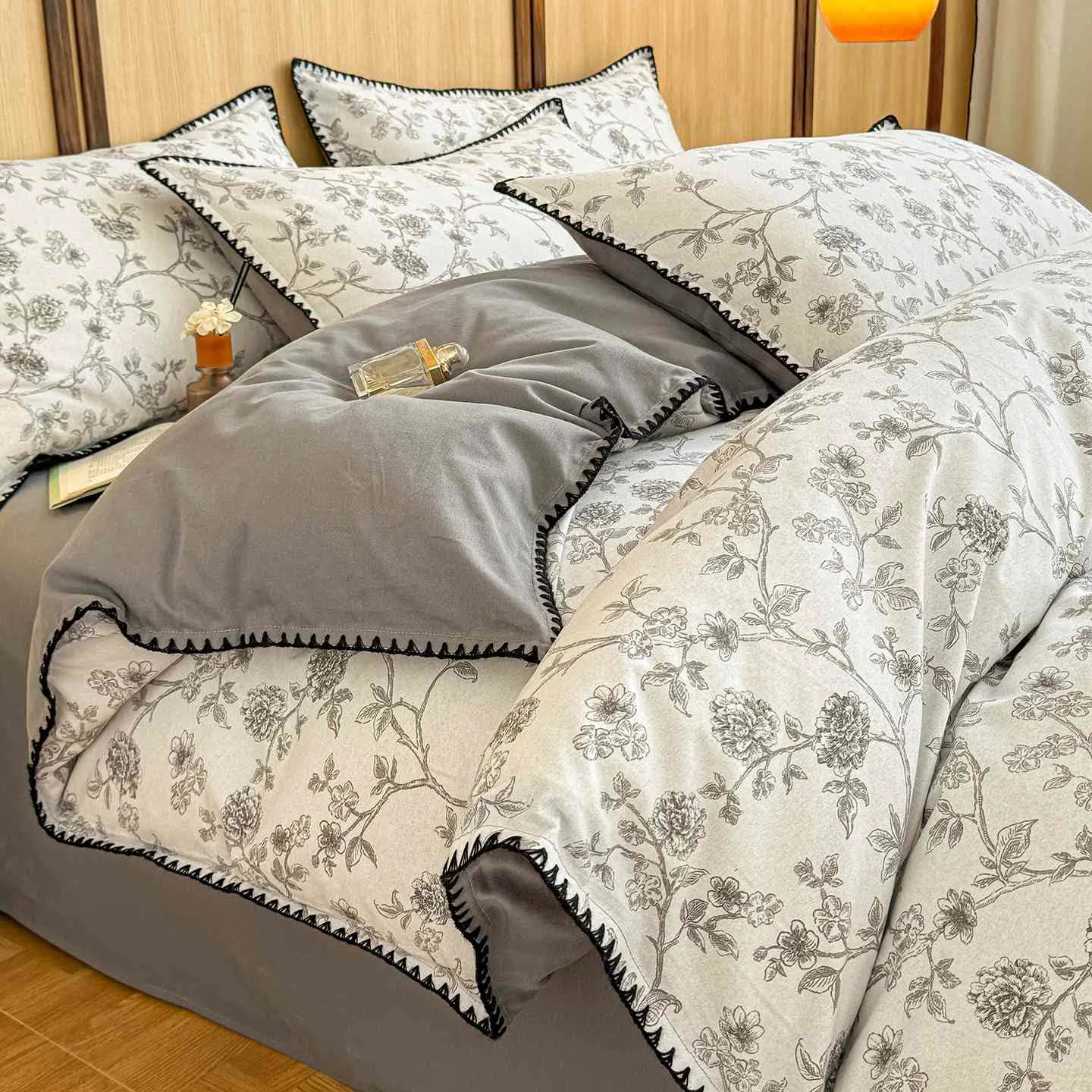 Next-Generation Ownkoti Elegant Floral Brushed Cotton Bedding Set High-Quality