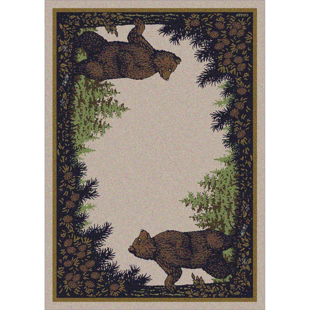Specialty Fraternal Bears Rug – Green Sustainable